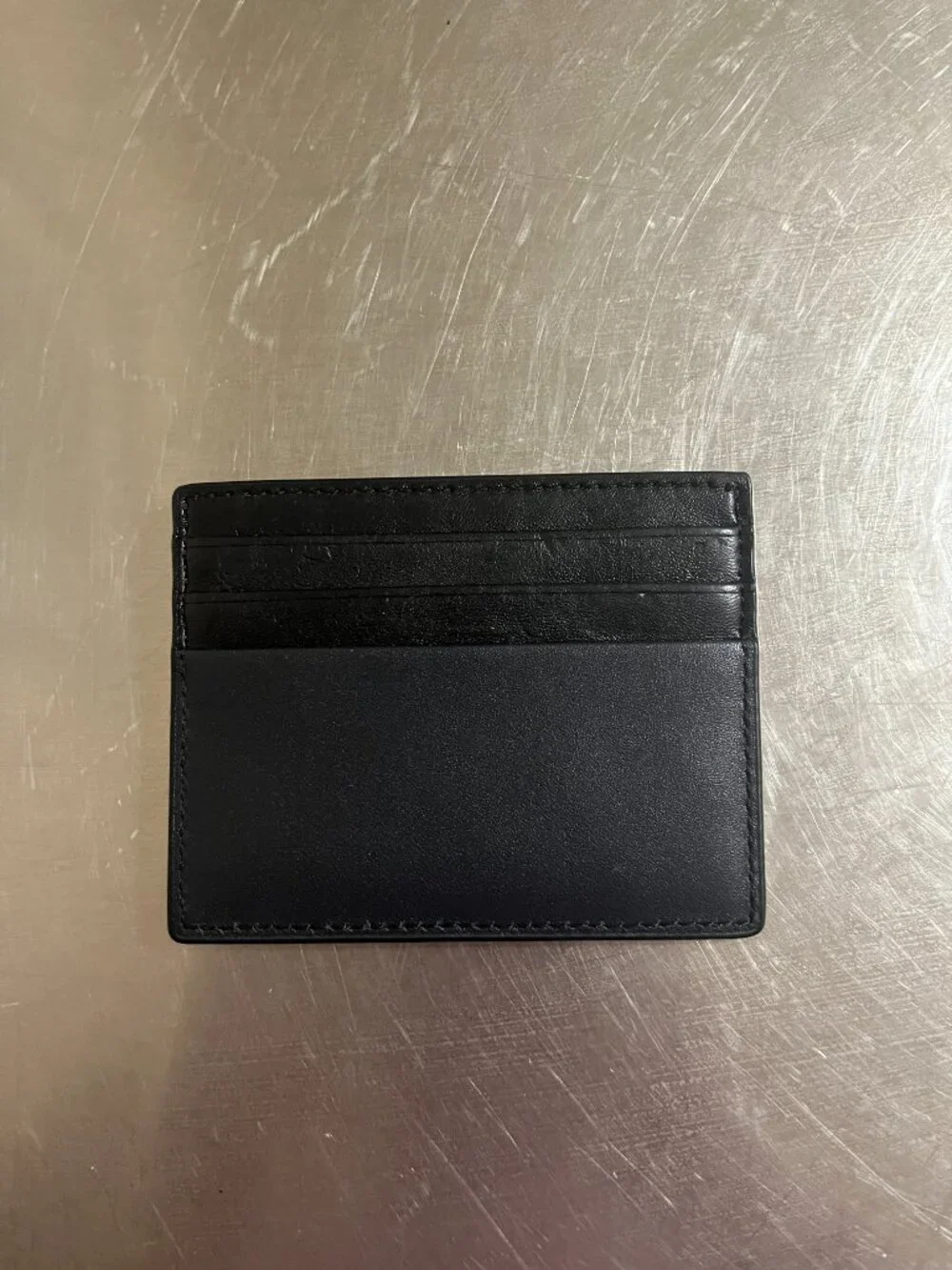 MICHAEL KORS Cooper Tall Blue/White Vertical Stripe Card Case NWT